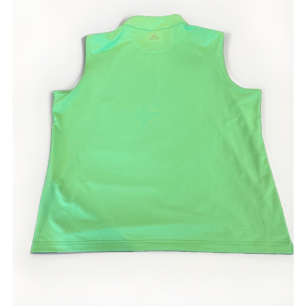 Peter Millar Vest Golf Element Wicking Mens XL Green 1/4 Zip Mock‎ Neck - Picture 2 of 6